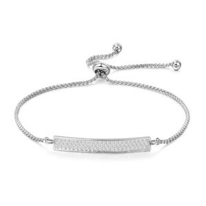 Alison White Gold Bar Bracelet